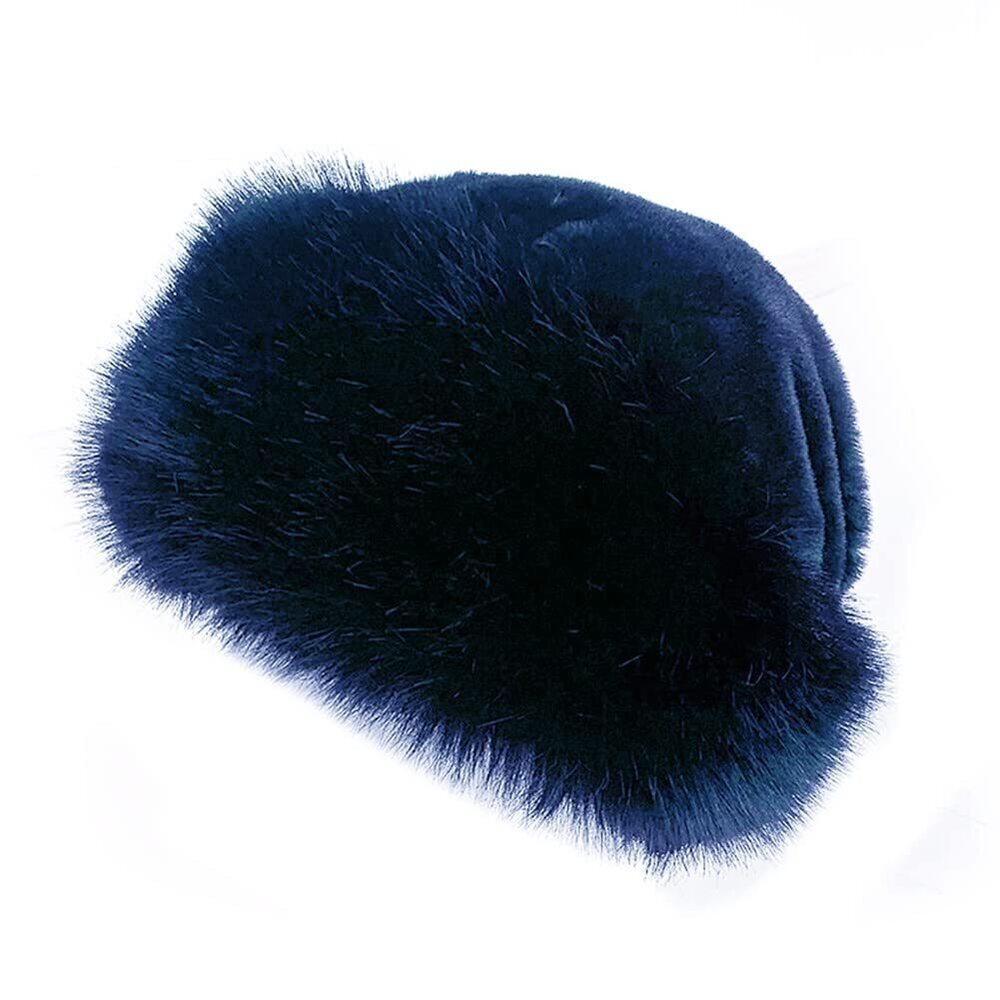2681 Winter Beanie,Faux Fox Fur Hat Plush Stylish Winter Faux Fur Hat Warm